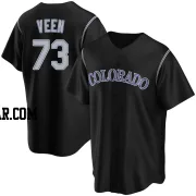 Zac Veen Youth Colorado Rockies Black Replica Alternate Jersey