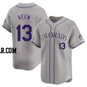 Zac Veen Youth Colorado Rockies Gray Limited Road Jersey