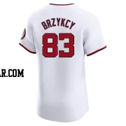 Zach Brzykcy Men's Washington Nationals White Elite Home Jersey