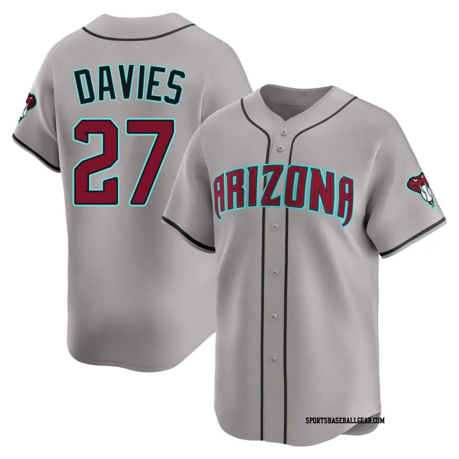 Zach Davies Men's Arizona Diamondbacks Gray Limited Alternate Jersey