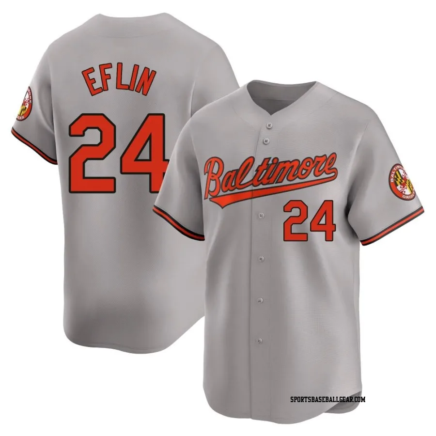 Zach Eflin Men's Baltimore Orioles Gray Limited Road Jersey