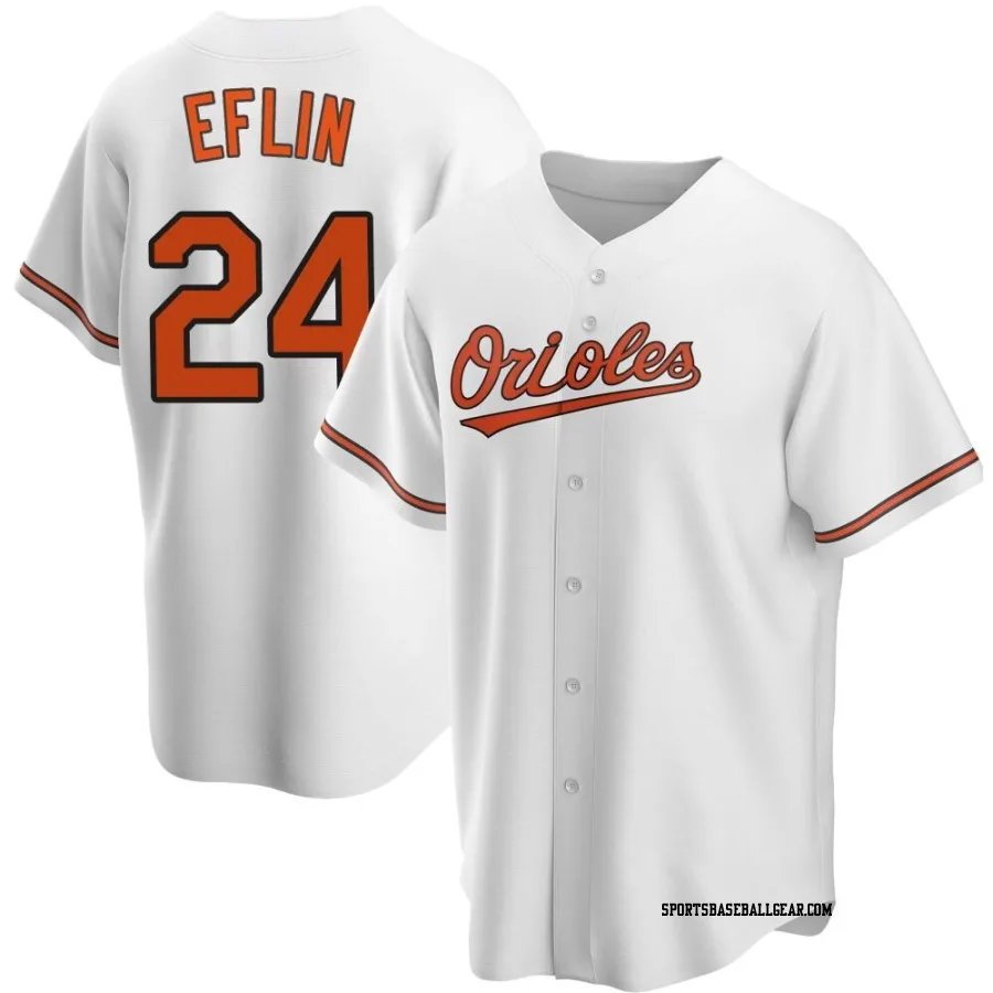 Zach Eflin Men's Baltimore Orioles White Replica Home Jersey