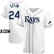 Zach Eflin Men's Tampa Bay Rays White Authentic Home Jersey