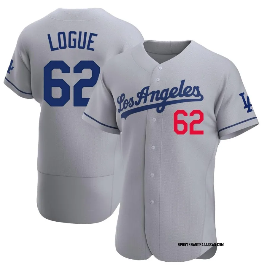 Zach Logue Men's Los Angeles Dodgers Gray Authentic Away Jersey