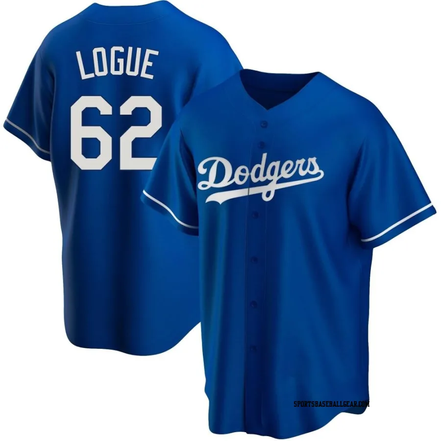 Zach Logue Men's Los Angeles Dodgers Royal Replica Alternate Jersey
