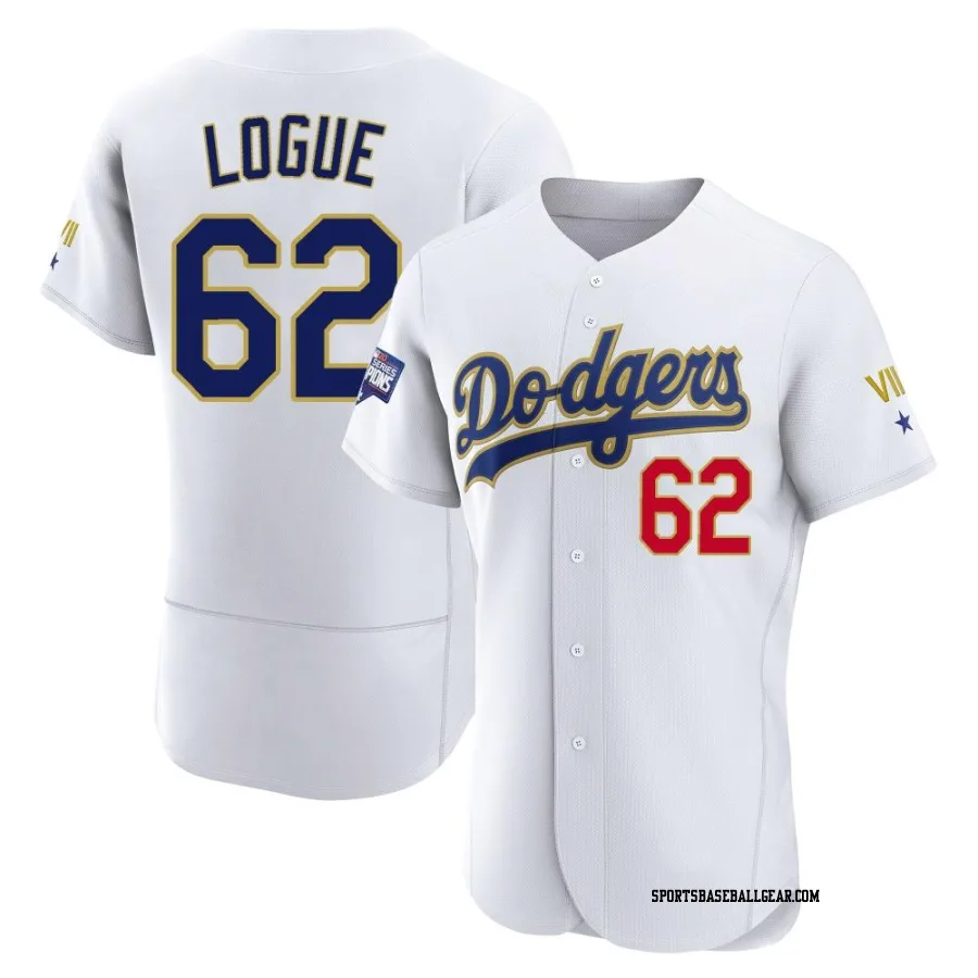 Zach Logue Men's Los Angeles Dodgers White/Gold Authentic 2021 Gold Program Player Jersey