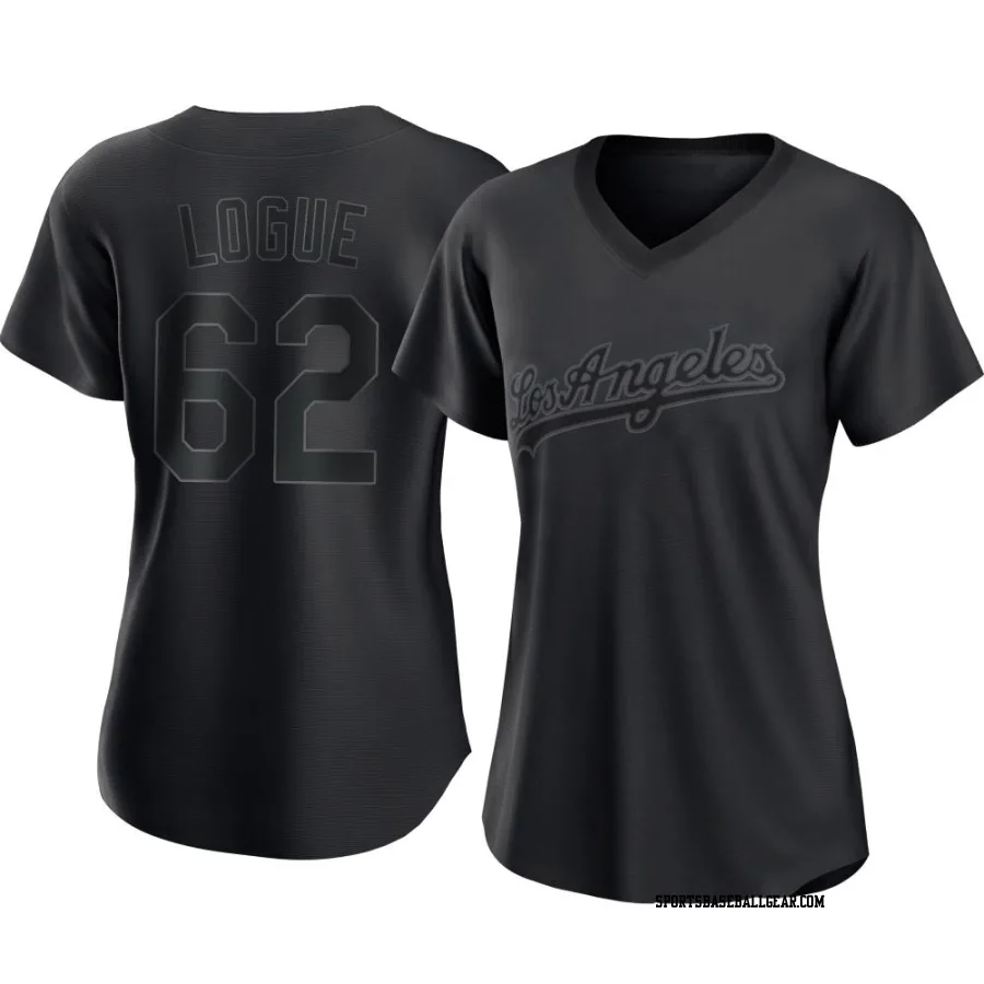 Zach Logue Women's Los Angeles Dodgers Black Authentic Pitch Fashion Jersey