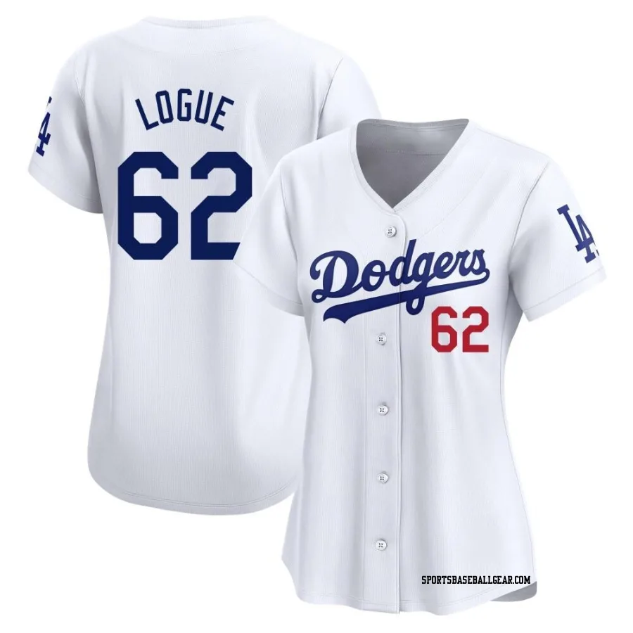 Zach Logue Women's Los Angeles Dodgers White Limited Home Jersey