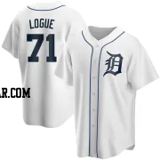 Zach Logue Youth Detroit Tigers White Replica Home Jersey