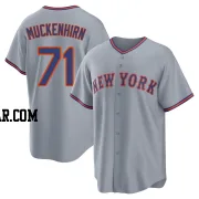 Zach Muckenhirn Men's New York Mets Gray Replica Away 2.0 Jersey