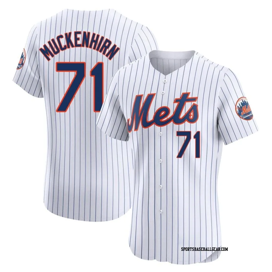 Zach Muckenhirn Men's New York Mets White Elite Home Jersey