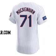 Zach Muckenhirn Men's New York Mets White Elite Home Patch Jersey