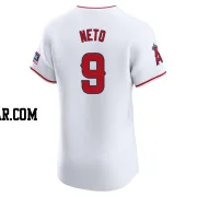 Zach Neto Men's Los Angeles Angels White Elite Home Patch Jersey
