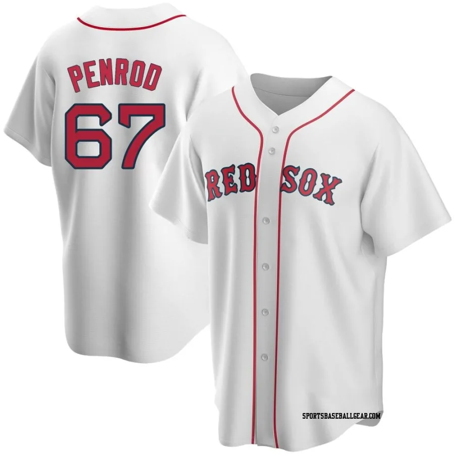 Zach Penrod Men's Boston Red Sox White Replica Home Jersey