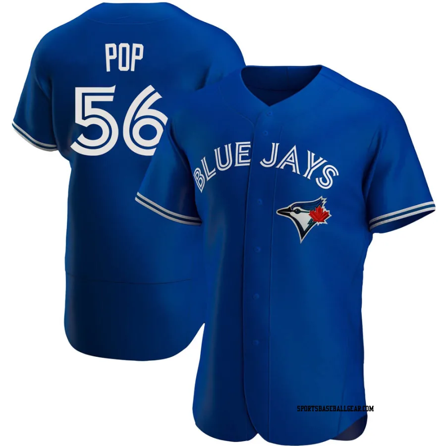 Zach Pop Men's Toronto Blue Jays Royal Authentic Alternate Jersey