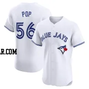 Zach Pop Men's Toronto Blue Jays White Elite Home Jersey