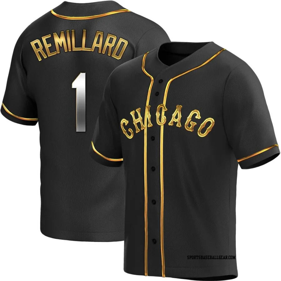 Zach Remillard Men's Chicago White Sox Black Golden Replica Alternate Jersey