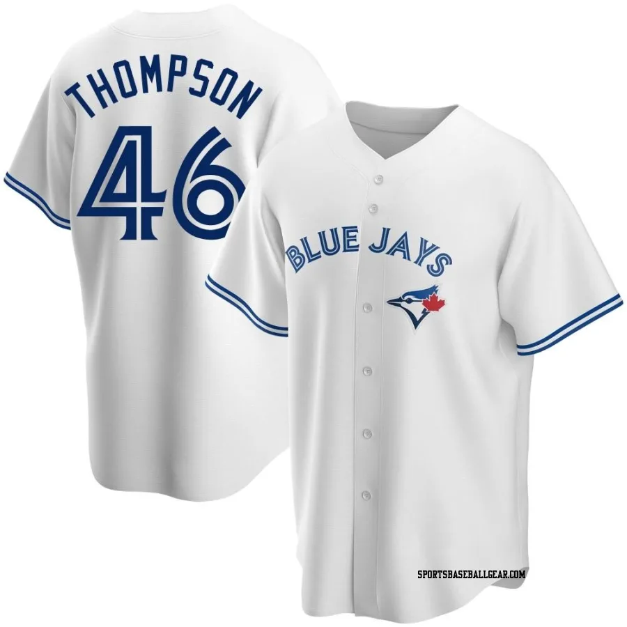 Zach Thompson Men's Toronto Blue Jays White Replica Home Jersey