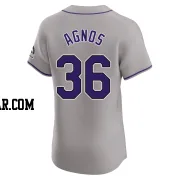 Zachary Agnos Men's Colorado Rockies Gray Elite Road Jersey