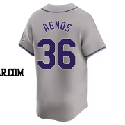 Zachary Agnos Men's Colorado Rockies Gray Limited Road Jersey