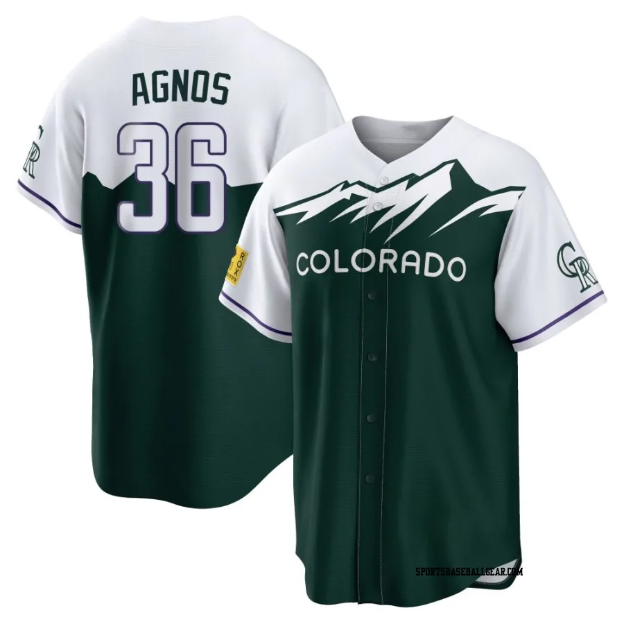 Zachary Agnos Men's Colorado Rockies Green Replica 2022 City Connect Jersey