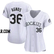 Zachary Agnos Women's Colorado Rockies White Limited Home Jersey