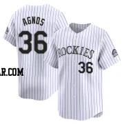 Zachary Agnos Youth Colorado Rockies White Limited Home Jersey