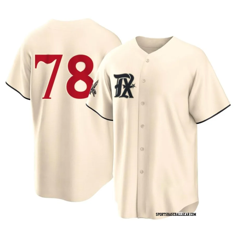 Zachary Kent Men's Texas Rangers Cream Replica 2023 City Connect Jersey