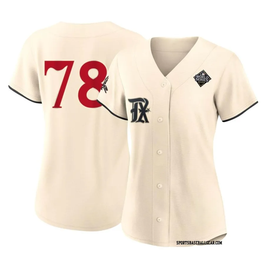 Zachary Kent Women's Texas Rangers Cream Replica 2023 City Connect 2023 World Series Jersey