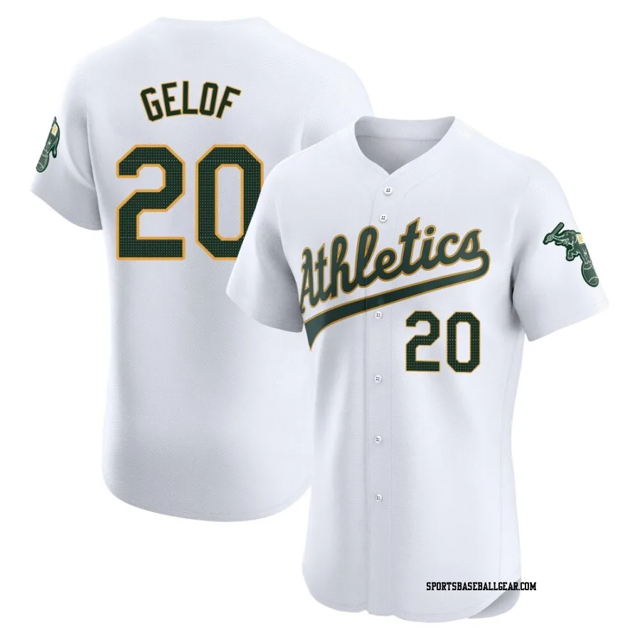 Zack Gelof Men's Oakland Athletics White Elite Home Jersey