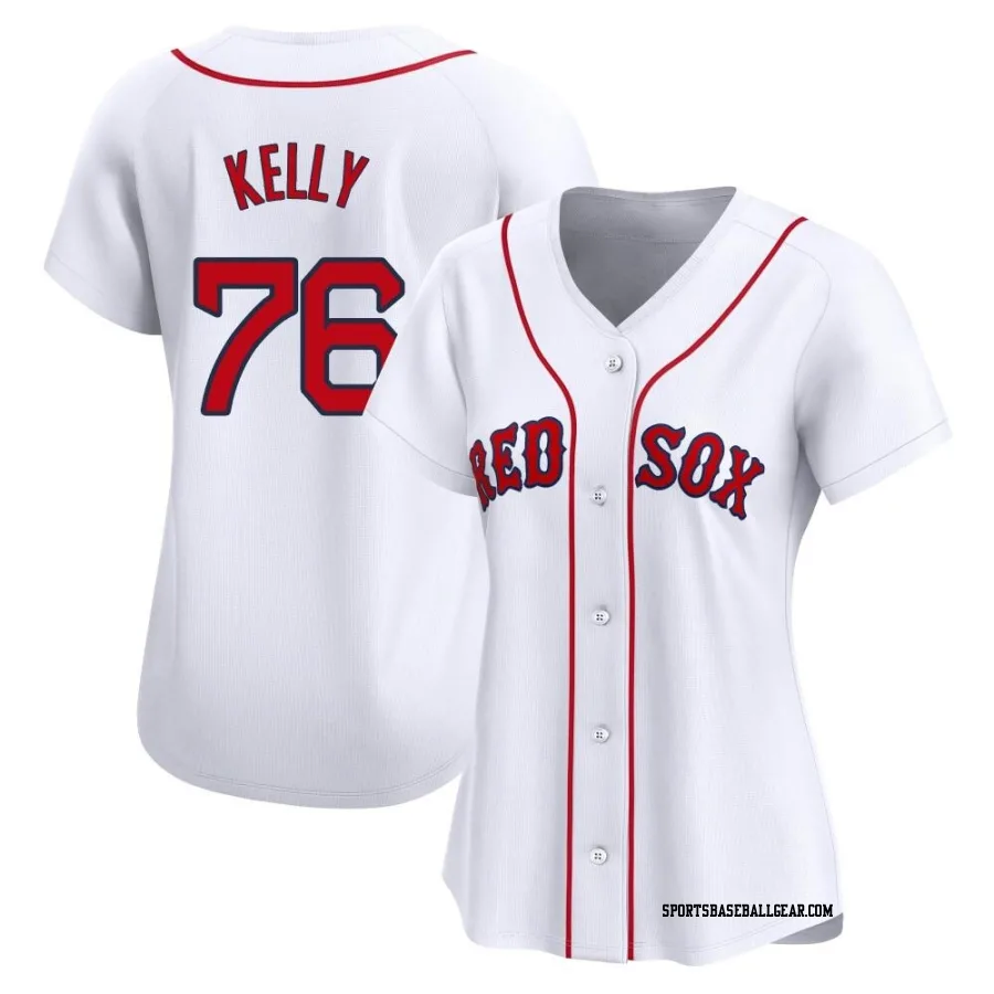 Zack Kelly Women's Boston Red Sox White Limited Home Jersey