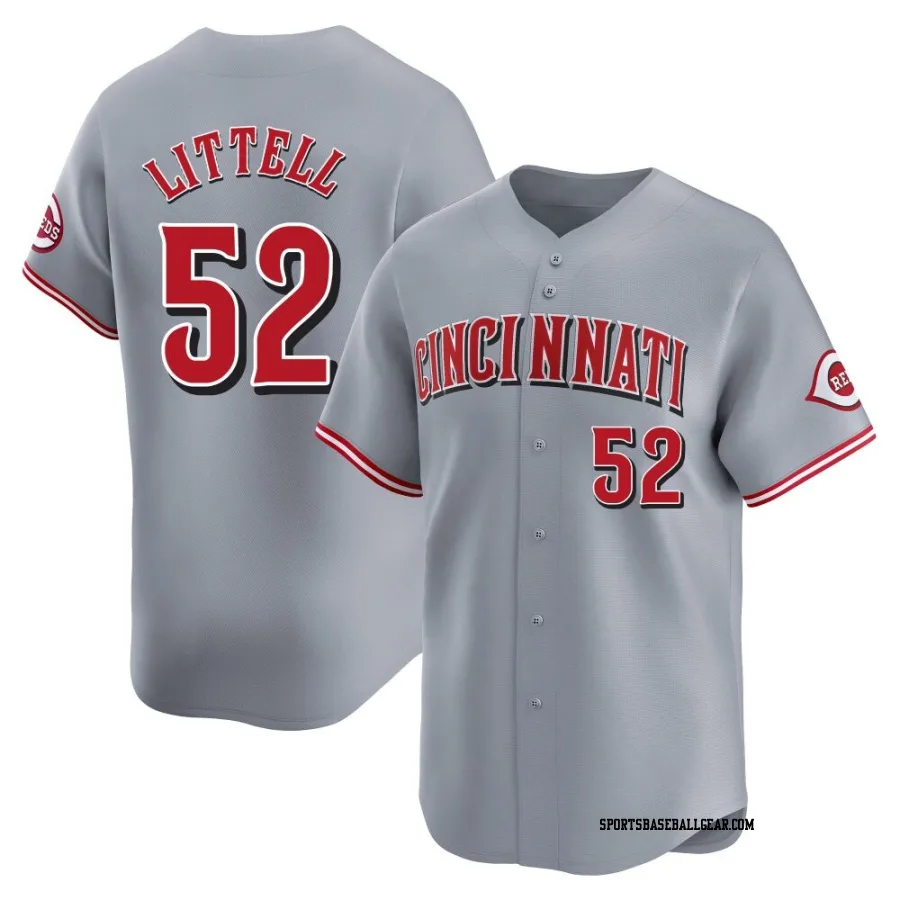 Zack Littell Men's Cincinnati Reds Gray Limited Away Jersey
