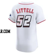 Zack Littell Men's Cincinnati Reds White Elite 2025 Speedway Classic Alternate Jersey