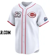 Zack Littell Men's Cincinnati Reds White Limited 2025 Speedway Classic Alternate Jersey