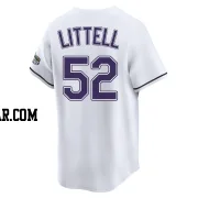 Zack Littell Men's Tampa Bay Rays White Limited Throwback Cooperstown Jersey