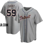 Zack Short Men's Detroit Tigers Gray Replica Road Jersey
