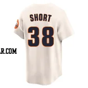 Zack Short Men's Houston Astros Cream Limited Throwback Cooperstown Collection Jersey