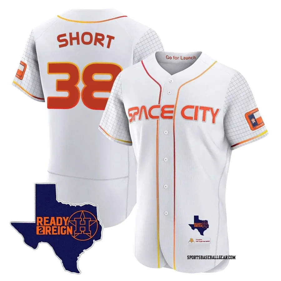Zack Short Men's Houston Astros White Authentic 2023 Space City Ready 2 Reign Flex Base Jersey