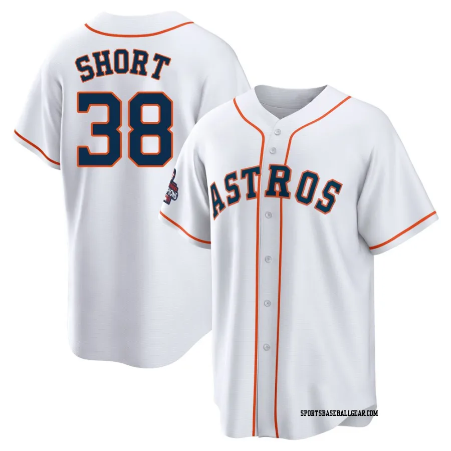 Zack Short Men's Houston Astros White Replica 2022 World Series Champions Home Jersey