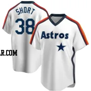 Zack Short Men's Houston Astros White Replica Home Cooperstown Collection Team Jersey