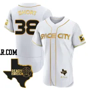 Zack Short Men's Houston Astros White/Gold Authentic 2023 Space City Ready 2 Reign Flex Base Jersey
