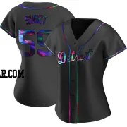 Zack Short Women's Detroit Tigers Black Holographic Replica Alternate Jersey