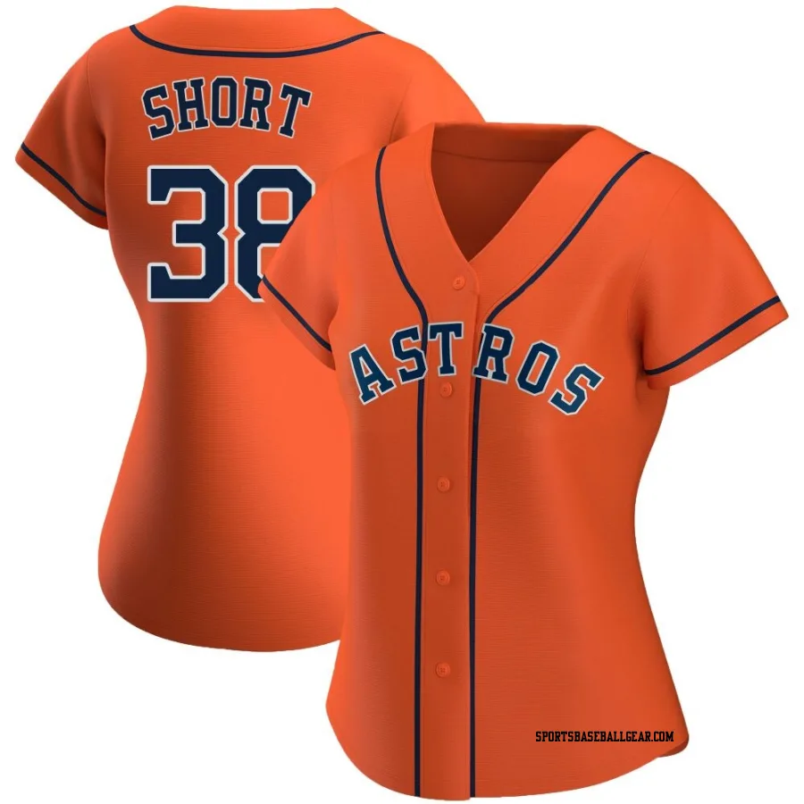 Zack Short Women's Houston Astros Orange Authentic Alternate Jersey