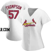 Zack Thompson Women's St. Louis Cardinals White Replica Home Jersey