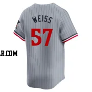 Zack Weiss Men's Minnesota Twins Gray Limited Road Jersey