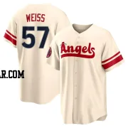 Zack Weiss Youth Los Angeles Angels Cream Replica 2022 City Connect Jersey