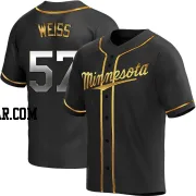 Zack Weiss Youth Minnesota Twins Black Golden Replica Alternate Jersey