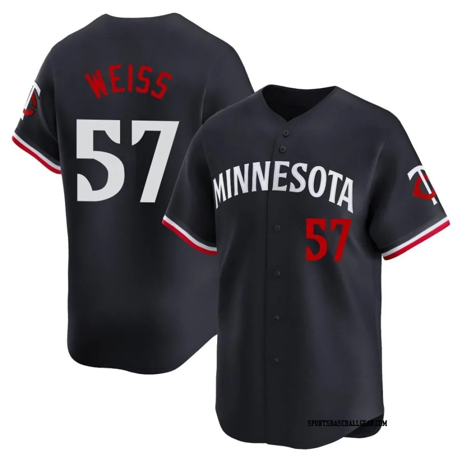 Zack Weiss Youth Minnesota Twins Navy Limited Alternate Jersey